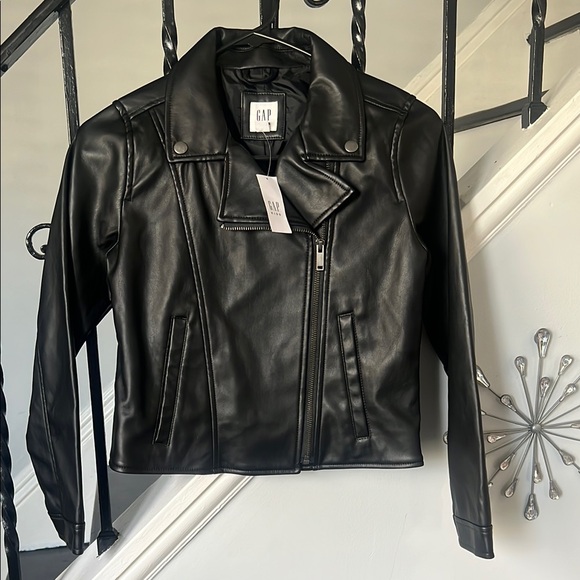 GAP Kid’s Black Leather Jacket